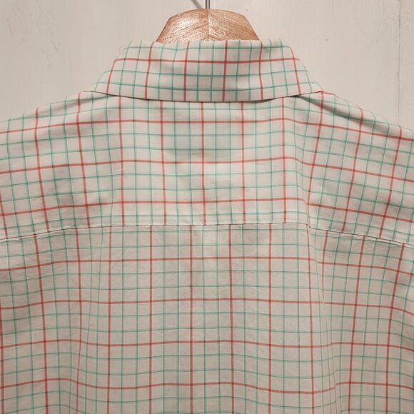 Southern Tide Men's Classic Fit Button Down Dress Shirt Peach & Teal Size L - Picture 8 of 9